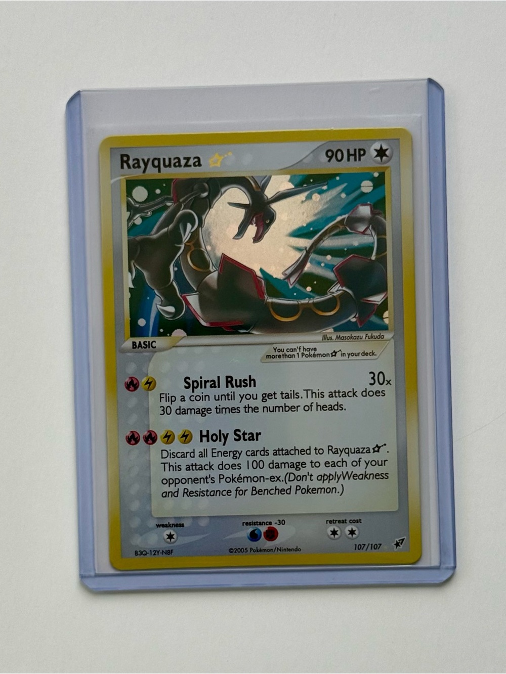 Rayquaza Star 107/107 EX Deoxys English Pokemon Card Fan Art DIY Custom Card